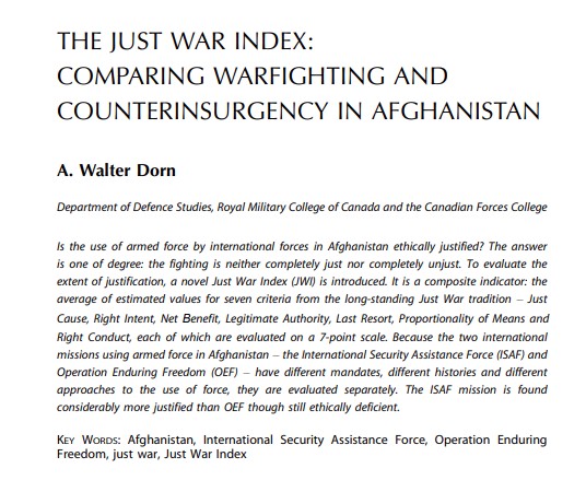 Afghan JWI JustWarIndex 